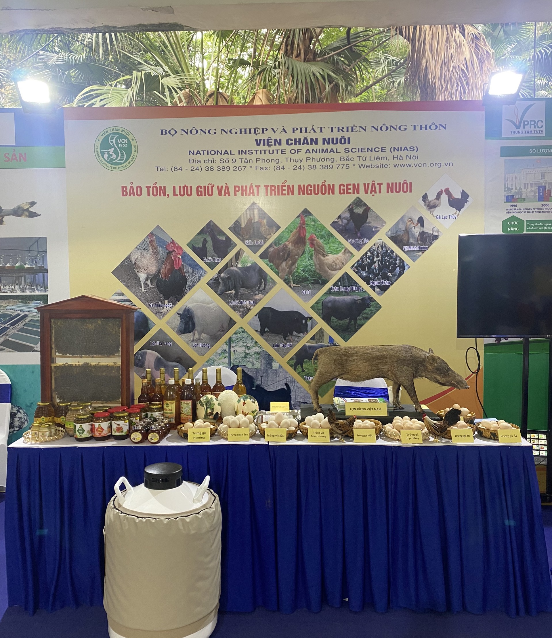 Một số hình ảnh Gian hàng trưng bày giới thiệu các sản phẩm tại Hội thảo sử dụng bền vững nguồn gen giai đoạn 2015-2024 của Viện Chăn nuôi Một số hình ảnh Gian hàng trưng bày giới thiệu các sản phẩm tại Hội thảo sử dụng bền vững nguồn gen giai đoạn 2015-2024 của Viện Chăn nuôi